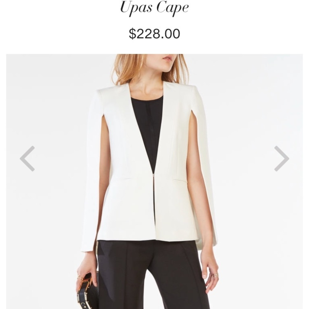 Gorgeous White BCBG Cape Blazer XS